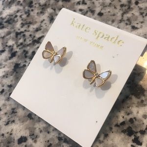 Butterfly gold earrings